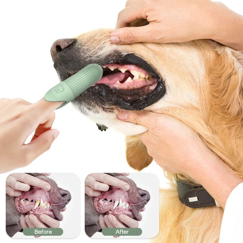 360° Silicone Dog Finger Toothbrush